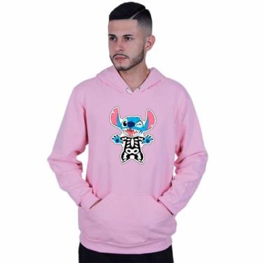 Imagem de Moletom Unissex Canguru Lilo Stitch Halloween - Lafre, Rosa claro, GG