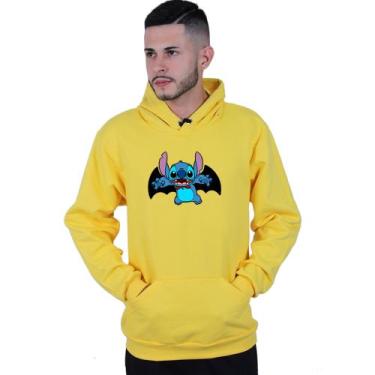 Imagem de Moletom Unissex Canguru Lilo Stitch Vampiro - Lafre, Amarelo, GG