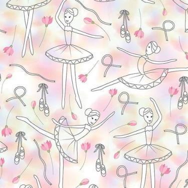 Imagem de Papel de Parede Adesivo Infantil Bailarinas - 112 - Multimpressão