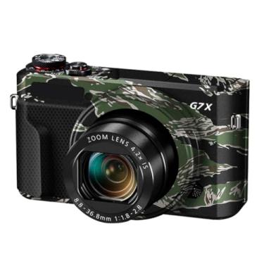 Imagem de Adesivo de capa de câmera G7XII para Canon G7X Mark II película protetora antiarranhões decoração protetora e resistência ao desgaste (camuflagem listrada de tigre)
