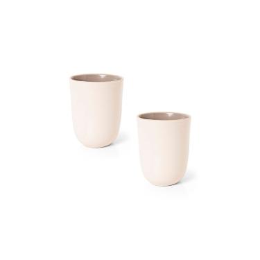 Imagem de Jogo De Caneca Copa E Cia 2 Peças Harmonie Em Cerâmica Vanilla