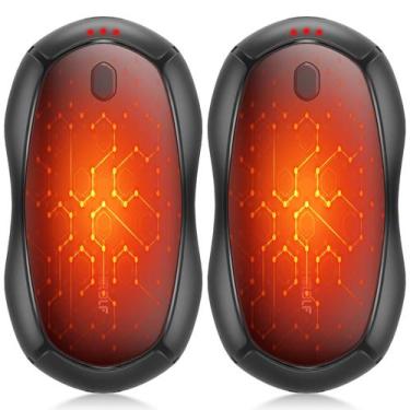 Imagem de Aquecedores de mãos elétricos recarregáveis, pacote com 2 unidades de 