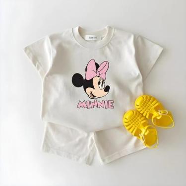 Imagem de Conjunto De Camiseta E Shorts De Algodão Para Bebês Meninas Da Disney 