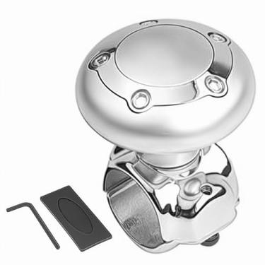 Imagem de TOTMOX Puxador de volante para veículo, manípulo, volante, giratório, design universal para carro, SUV, caminhões, tratores, barcos, etc