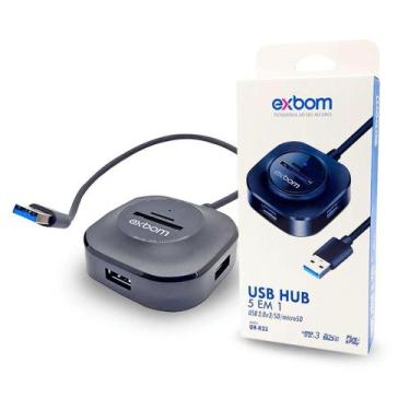 Imagem de Leitor De Cartão Hub Usb 3.0 - EXBOM