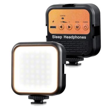 Imagem de Luz de vídeo LED, kit de iluminação de videoconferência, painel de luz suave recarregável de 1200 mAh, luzes de câmera reguláveis de 3000K-7000K, para câmera DJI OSMO Sony, DSLR, Canon, GoPro Vlogging