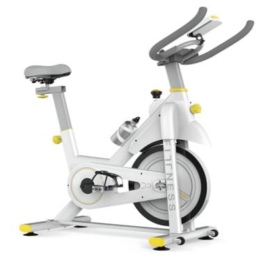 Imagem de Bicicleta ergométrica para uso interno, volante de 30 libras (13,6 kg), monitor LCD, capacidade para 330 libras (150 kg), suporte para tablet, assento confortável