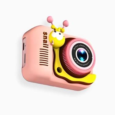 Imagem de Câmera Fotográfica Digital Infantil com Capa Anti-Queda Perfeito para Estimular a Criatividade, Diversão e Aprendizado Seguro dos Pequenos! Perfeita para Aventuras (Rosa)