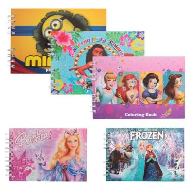 Imagem de Livro de Colorir Infantil Desenho Criança Princesa 50 Folhas