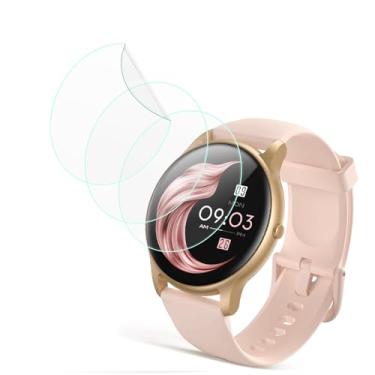 Imagem de Futanwei Película protetora de tela AGPTEK Smart Watch LW11 de 1,3 polegadas [pacote com 3] película PET transparente HD [antiimpressões digitais] [antiarranhões] [livre de bolhas] compatível com