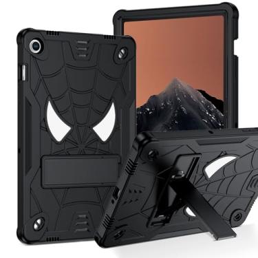 Imagem de GUAGUA Capa de tablet para Samsung Galaxy Tab A9 Plus modelo 2023 de 28 cm (SM-X210/X216/X218), estampa de aranha preta, suporte ajustável integrado, capa protetora resistente à prova de choque para