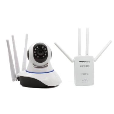 Imagem de Kit 2 Cameras 3 Antenas Wifi & 2 Repetidores Roteadores