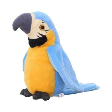 Imagem de Brinquedo De Papagaio De Pelúcia Falante Para Crianças, Boneco De Páss