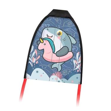 Imagem de Domary Pipa de Ejeção de Polegar, Otimizar o Vôo de Superfície, Diversão Diversificada para a Praça, Parque, Jardim, Praia (Padrão de tubarão)