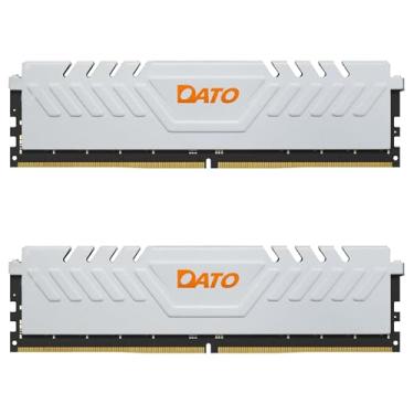 Imagem de DATO DDR5 RAM 32GB (16GBx2) 6000MHz com dissipador de calor dimm PC6000 CL38 1,35V PC5-48000 288Pin Non-ECC UDIMM Módulo de memória para jogos - Branco extremo