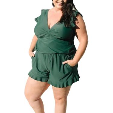 Imagem de Macacão De Natação Embutido Em Sutiã E Leggings Macacão De Natação Embutido Em Sutiã Macacão De Natação Biquíni, 2_ag, XL