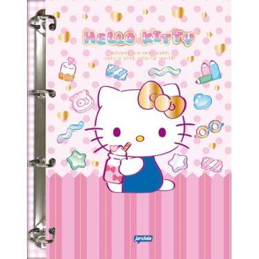Imagem de Jandaia - Caderno Argolado Cartonado College Hello Kitty 80 folhas