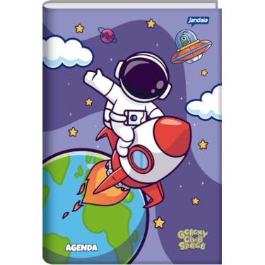 Imagem de Jandaia - Agenda Permanente Escolar 134X200mm CD 192Pgs Galaxy Club Space Foguete FSC