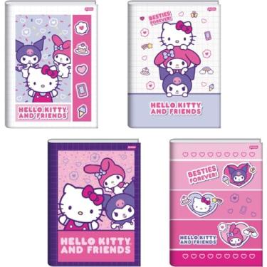 Imagem de Kit de Caderno Brochurão, Jandaia, Capa Dura, Besties Forever, 80 Folhas, Pacote com 5