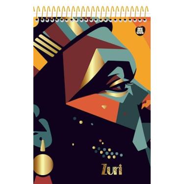 Imagem de Caderno Espiral Superior 1/4 Animativa, Capa dura - Hot Stamping, 80 folhas, Zuri, Pacote com 10