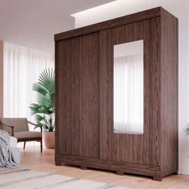 Imagem de Roupeiro Casal 2 Portas Correr 3 Gavetas Ilhéus Panan, Cacau