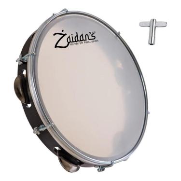 Imagem de Pandeiro Profissional Abs Preto 10 Polegadas Pele Leitosa Ny