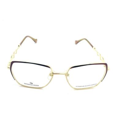 Imagem de Óculos Sol Feminino Morena Rosa Armação Dourada - Titânio