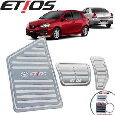 Imagem de Pedaleiras + Descanso Toyota Etios 13 A 19 Automático Prata