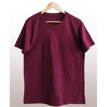 Imagem de Camiseta Amaciada Premium Sem Estampa - Vinho - Tamanhos P, M, G, GG -