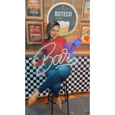 Imagem de Luminária Painel Neon Led - Bar 60x40cm - Comercial Luvi