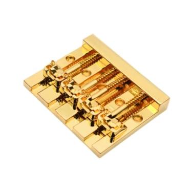 Imagem de harayaa Baixo de 4 cordas, ponte, cordas, selas, tocador profissional, instrumento musical, projetos faça você mesmo, acessórios, Ouro