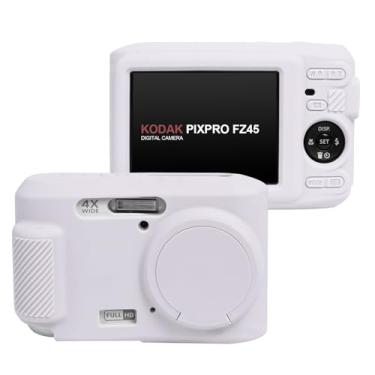 Imagem de Easy Hood Capa para Kodak PIXPRO FZ45, capa de câmera de silicone macio com capa de lente removível, capa protetora leve, ajuste personalizado para câmera FZ45 (roxo claro)