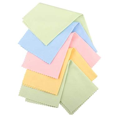 Imagem de Futheda 5 peças de pano de polimento de limpeza de microfibra para cordas de violão instrumento musical violino piano clarinete trompete sax flauta universal (cor aleatória)