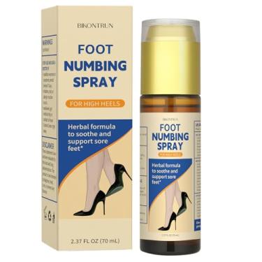 Imagem de Spray anestésico para pés de salto alto, spray anestésico para pés calmantes e longas caminhadas, spray de pés de ervas fresco e confortável para saltos, spray refrescante adequado para trabalho