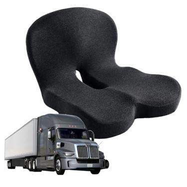 Imagem de dunlips Almofada de assento de espuma viscoelástica para cadeiras de escritório, caminhoneiros, almofada de assento ergonômica para costas, alívio da dor ciática do cóccix, almofada de alívio de