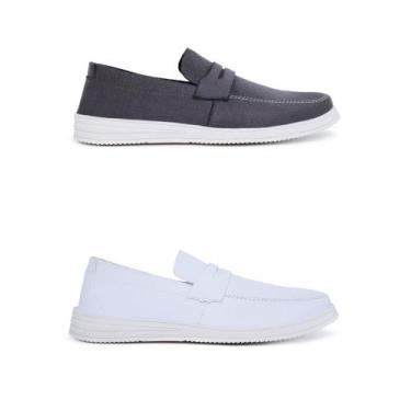 Imagem de Kit 2 Sapato Social Masculino Loafer Mocassim Oxford Tendencia Casual 