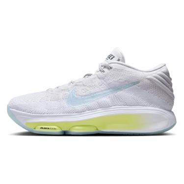 Imagem de Nike Tênis de basquete masculino G.T. Hustle 3 elétrico, multicolorido, Platina pura/branco/torção limão claro/azul gelo, 4