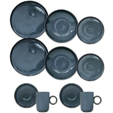 Imagem de Aparelho de Jantar Cerâmica Stoneware Basic Dove 40 peças Porto Brasil