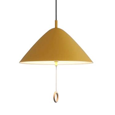Imagem de CHENKUI Lustres Macaron em forma de guarda-chuva abajur 2 - luz, metal industrial pendente cordão ajustável cores modernas decoração luminárias de teto para ilha de cozinha, quarto, sala de jantar