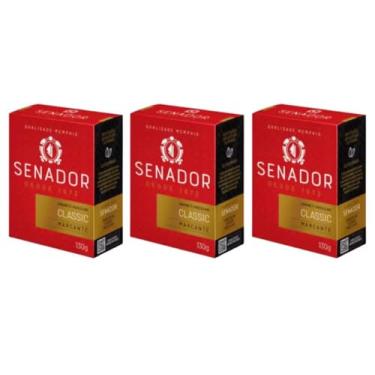 Imagem de Sabonete Masculino Senador Classic 130g, Kit Com 3 Unidades,Fragrância Marcante, Com Óleo de Girassol, Proporciona Maciez e Hidratação Máxima.