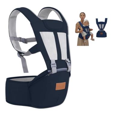 Imagem de Bolsa Mochila Canguru Ergonômico Carregar Bebê Mãe Premium Várias Posições Sling - ECOMLAR® (Azul)