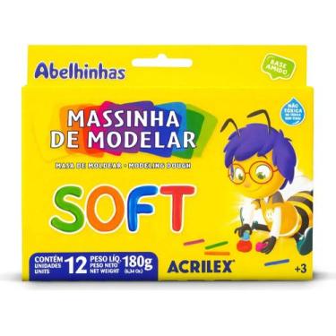 Imagem de Massa de modelar Soft 180g com 12 cores - Acrilex, Modelo 1