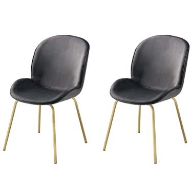 Imagem de Conjuntos de móveis de cozinha e sala de jantar, mesa de jantar moderna, balcão de mesa de altura, bancos de bar, cadeiras laterais, móveis para cozinha, sala de jantar (2 cadeiras laterais de veludo