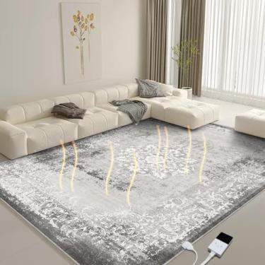 Imagem de NujorWarm Tapete elétrico de grafeno, aquecedor de ambiente interno, tapete de aquecimento de chão, aquecedor de pés com temporizador de até 60 graus, adequado para sala de estar, escritório, quarto,