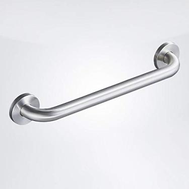 Imagem de XNXWDZ Corrimão de chuveiro de parede de banheiro para deficientes, corrimão de segurança de banheiro, corrimão de aço inoxidável, adequado para banheira, vaso sanitário (metálico 58 cm)