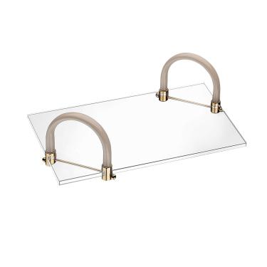 Imagem de Bandeja De Acrílico Hara Kira Com 2 Alças 31x21x11 cm