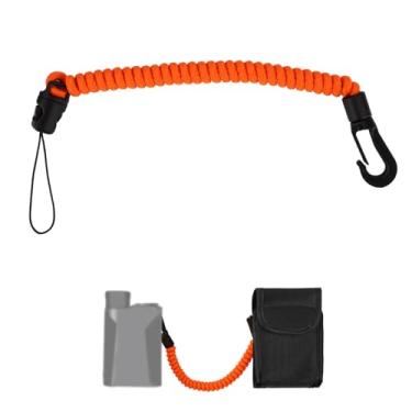 Imagem de Cordão para Telêmetro, 15-75cm Poliéster Alta Densidade Retrátil Cordão para Caça Pesca Acampamento Montanhismo Telêmetro (Laranja)