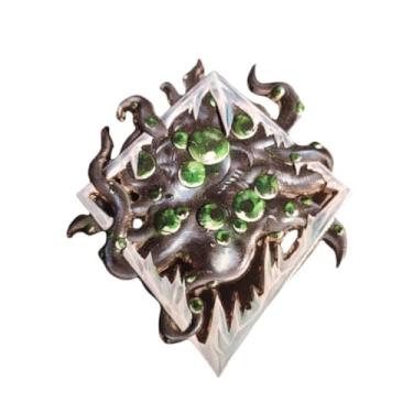 Imagem de Crachá Cthulhu Mythos - H.P. Lovecraft Cosmic Horror, Necronomicon Design de liga de zinco para cosplay, festas, roupas e bolsas, Standard, Zinco, Sem Pedra Preciosa