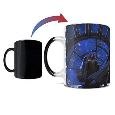 Imagem de Star Wars – Luke Skywalker, Lord Palpatine e Darth Vader – A Son's Destiny – Thomas Kinkade Studios – Uma caneca de cerâmica que muda de cor de 325 ml – Imagem revelada quando o líquido quente é adicionado!