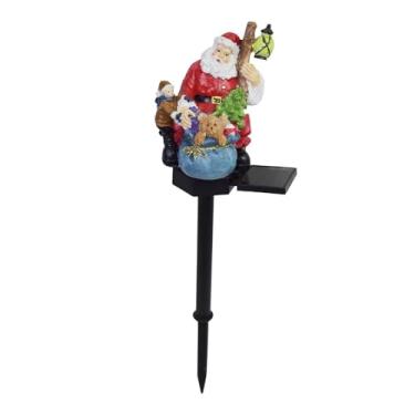 Imagem de Fenteer Estaca solar de Natal, lâmpada solar de jardim para áreas externas, decoração de gramado à prova d'água, decoração de Natal para quintal, 1pcs